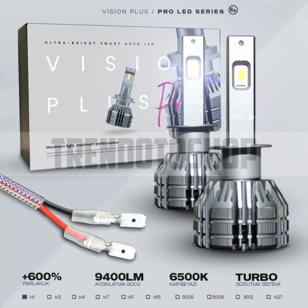 Vision Plus Pro CSP Led Xenon Far Ampulü 55mm 32 W 9400 LM H1